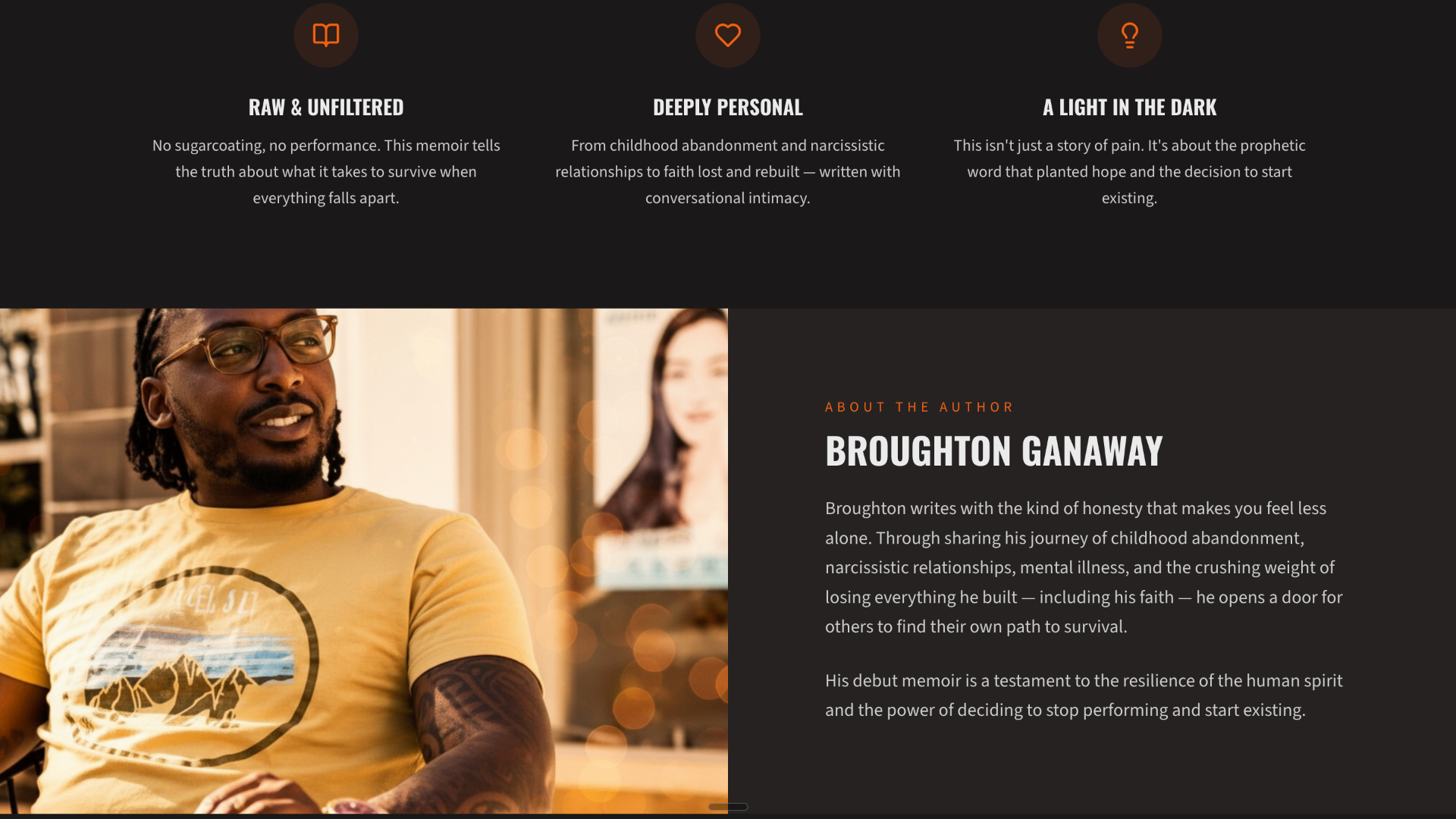 Broughton Ganaway author memoir website