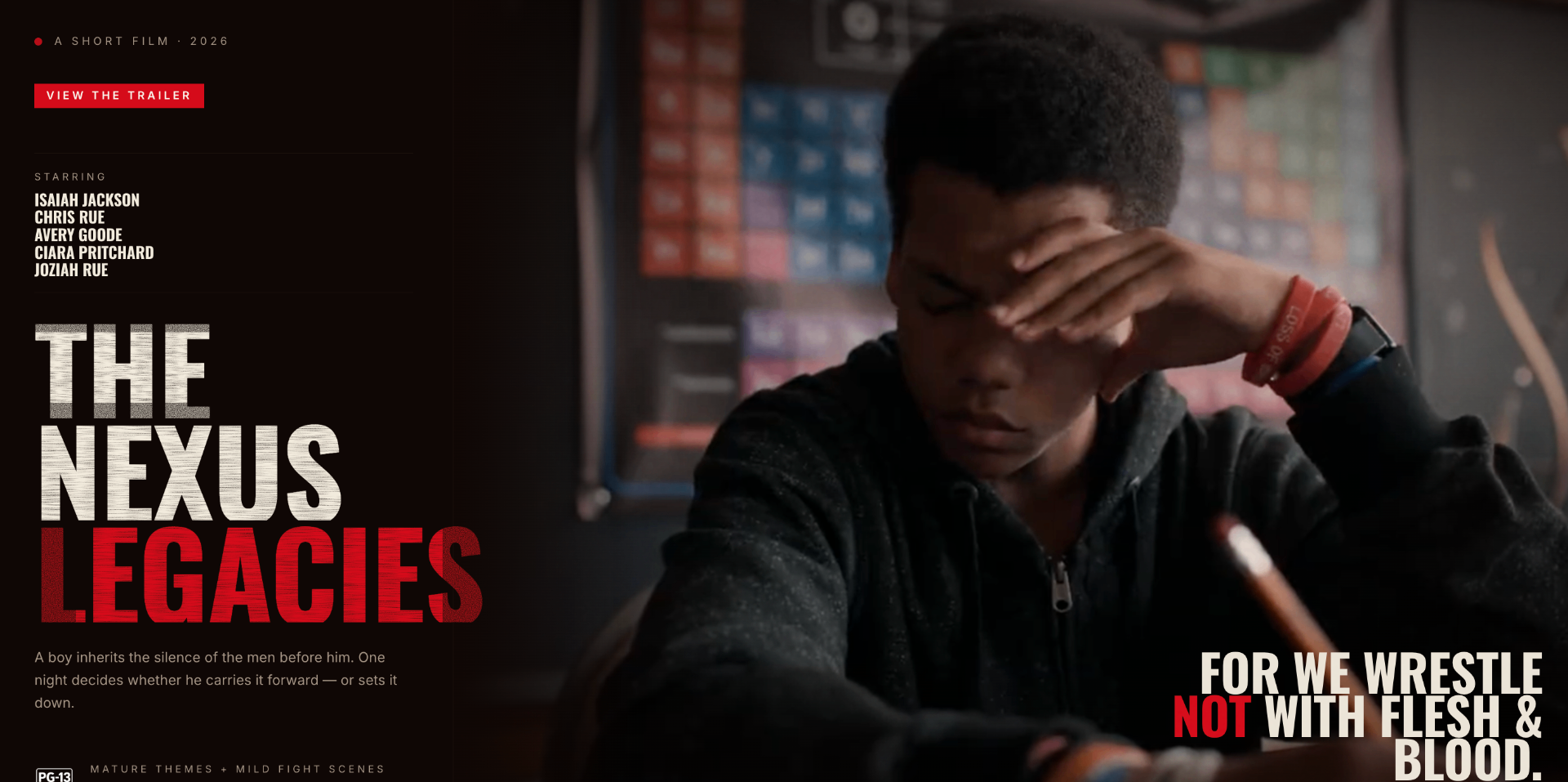 The Nexus Legacies short-film campaign site